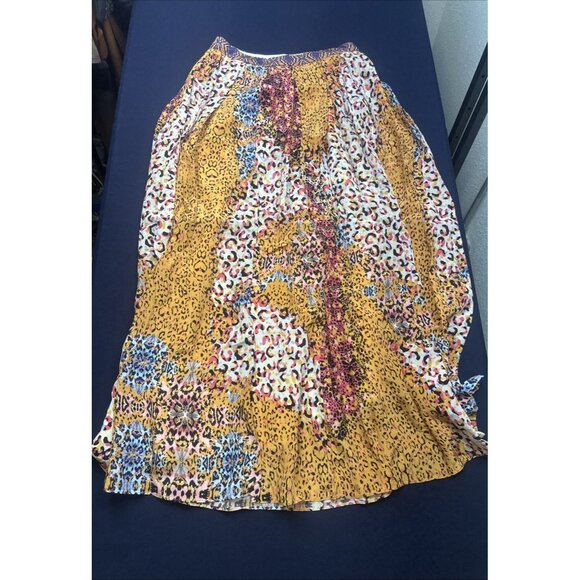 Bhanuni By Jyoti Anthropologie Panthera Animal Print Maxi Skirt Lined Full 6 - Picture 12 of 12